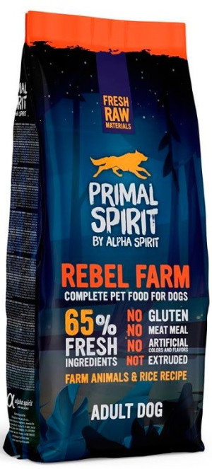 Alpha Primal Spirit 65% Rebel Farm para Perros 12 Kg
