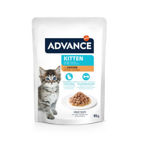 Advance Kitten Pollo Salsa Sobres para Gatos 12 x 85 gr