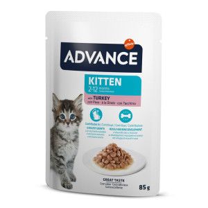 Advance Kitten Pavo Salsa Sobres para Gatos 6 x 85 gr