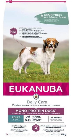 Eukanuba Adult Daily Care Monoproteico Pato 2 x 12 kg