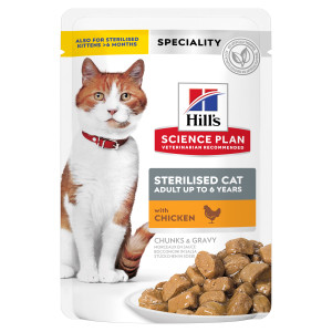 Hill's Science Plan Gato Sterilised Young Adult con Pollo Salsa Sobres 85 gr