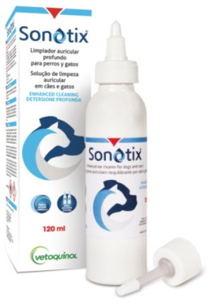 Vetoquinol Sonotix Limpiador de Oidos para Perros y Gatos 120 ml