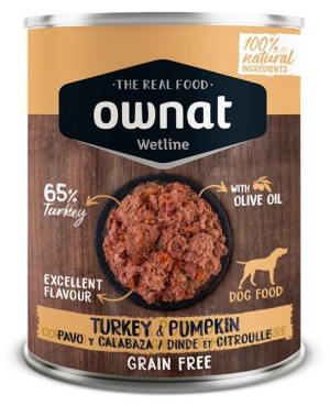 Ownat Wetline Pavo con Calabaza Lata Perros 6 x 395 gr