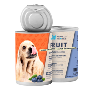BVS Vet Shop Fruit Grain Free Salmón con Arándanos Lata para Perros Naranja 12 x 400 gr