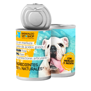 BVS Vet Shop Grain Free Merluza y Patatas Lata para Perros Marrón 12 x 400 gr