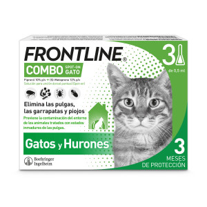 Boehringer Combo Frontline Gatos 3 Pipetas