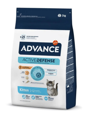 Advance Gatos Kitten Pollo y Arroz 3 Kg