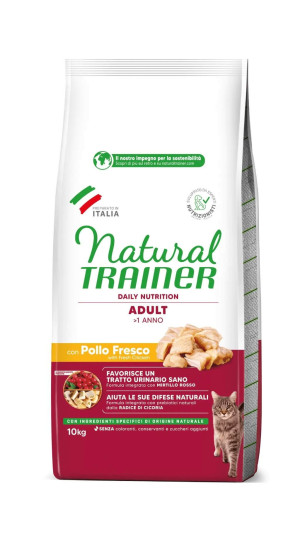 Natural Trainer Adult Pollo Pienso para Gatos 10 Kg