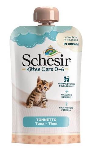 Schesir Kitten Atún en Crema Sobre para Gatitos 10 x 150 gr