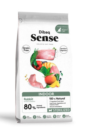 Dibaq Sense Gato Adult Indoor Grain Free Conejo 6 Kg