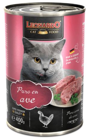 Leonardo Puro en Ave Lata para Gatos 6 x 400 gr