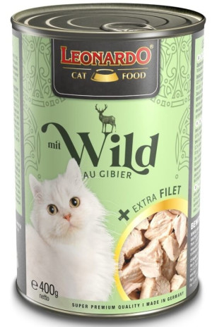 Leonardo Venado Extra Filete Lata para Gatos 6 x 400 gr