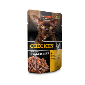 Leonardo Pulled Beef Pollo Sobre para Gatos 70 gr