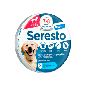 Collar Seresto para Perros: Protección Total 8 Meses Más de 8 kg - 2 unidades