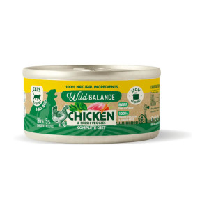 Wild Balance Filosofía BARF Pollo y Verduras Gatos Latas 120 gr