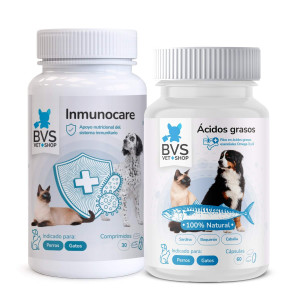 Pack BVS Vet Shop Inmunocare + Ácidos grasos