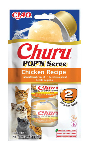 Churu Pop'n Serve Pollo para Gatos 6 unidades - 2 x 35 gr