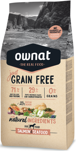 Ownat Just Grain Free Salmón & SeaFood Perro 14 Kg