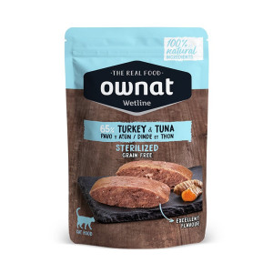 Ownat Wetline Sterilized Pavo y Atún Gato 85 gr