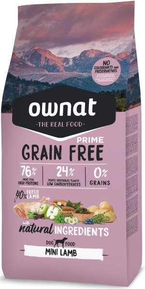 Ownat Grain Free Prime Mini Lamb Perro 3 Kg