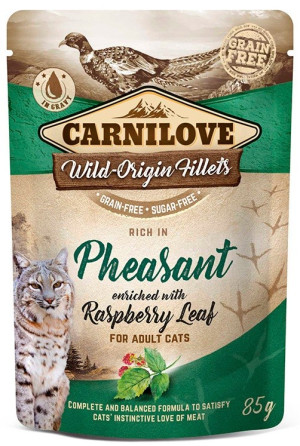 Carnilove Gatos Faisán Grain Free Sobres 24 x 85 gr