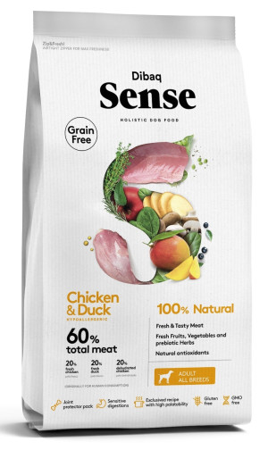 Dibaq Sense Perro Grain Free Pollo y Pato 2 Kg