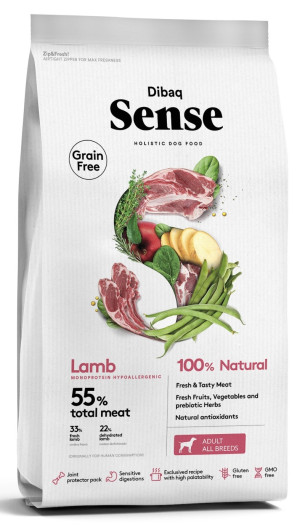 Dibaq Sense Perro Grain Free Cordero 2 x 12 kg