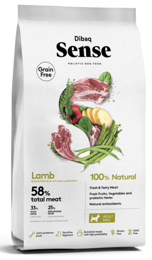 Dibaq Sense Perro Mini Grain Free Cordero 2 x 6 kg