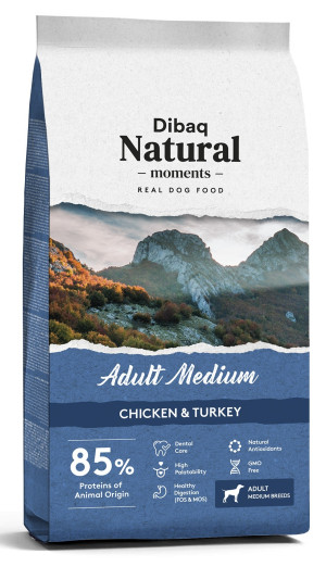 Dibaq Natural Moments Perro Adult Medium Pollo y Pavo 2 x 15 kg