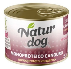 Naturdog Wet Monoproteico Canguro Grain Free 6 x 200 gr