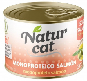 Naturcat Monoproteico Salmón para Gatos 6 x 200 gr