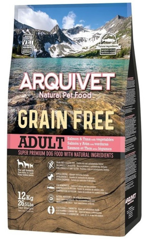 Arquivet Adult Grain Free Salmón y Atún 2 x 12 kg