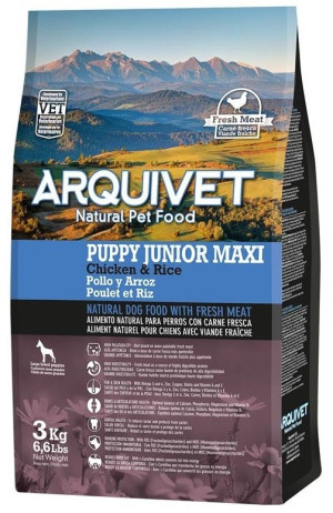 Arquivet Puppy Junior Maxi Pollo y Arroz 3 Kg