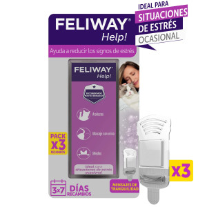 Ceva Feliway Help Gato Pack 3 Recambios