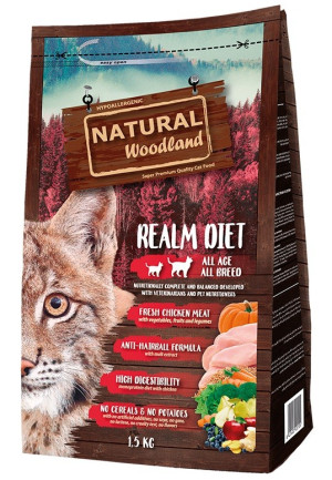 Natural Woodland Realm Diet para Gatos 1.5 Kg