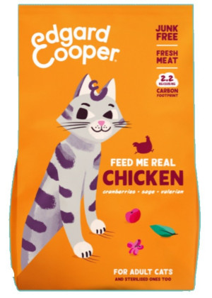 Edgard & Cooper Adult Pollo Fresco de Corral con Arándanos, Salvia y Valeriana para Gatos 325 gr