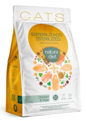 Natura Diet Sterilized Pollo para Gatos 3 Kg