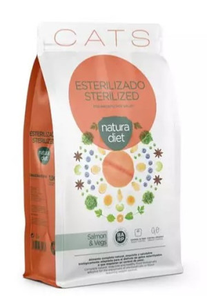 Natura Diet Sterilized Salmón para Gatos 1.5 Kg