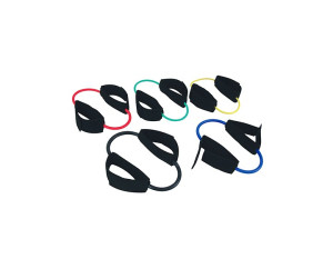 Tubing (rzemień) rehabilitacyjny MoVes Cuff-Ring Tube, z mankietami na kostki (różne kolory)