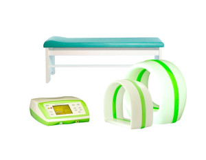 Zestaw I do magneto- i laseroterapii: Magnetronic MF-24, 2 aplikatory: AS-600K, AS-315K, leżanka L-6