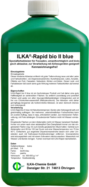 ILKA - Rapid bio II blue - Spezialfarbabbeizer - 1kg 1 kg