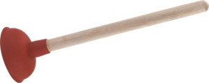 Abflussreiniger mit Holzstiel - d=14cm