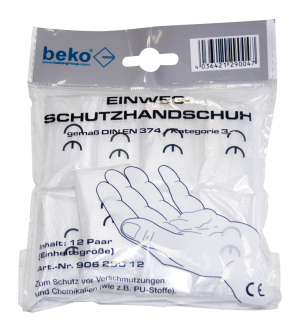 Einmalhandschuhe - beko Einweg-Schutzhandschuhe - 12Paar 12 Paar