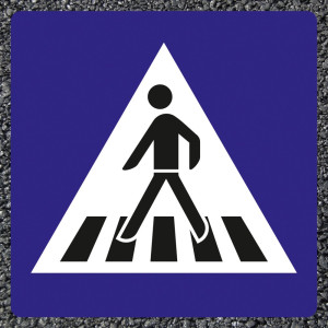 BORNIT Verkehrszeichen VZ 350 Fußgängerüberweg - 1000x1000mm