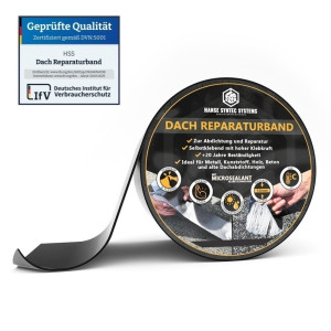Abdichtungsband - HSS Dach Reparaturband - schwarz - 15cm x 5m schwarz -