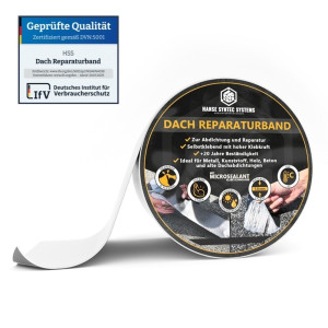 Abdichtungsband - HSS Dach Reparaturband - weiss - 15cm x 2,5m weiss -