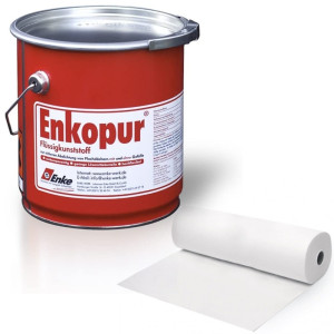 Enke Enkopur Flüssigkunststoff - 12,5 kg, schwarz - inkl. Vlies 30 cm x 12,5 m schwarz 12,5kg incl Vlies 30cm x 12,5m