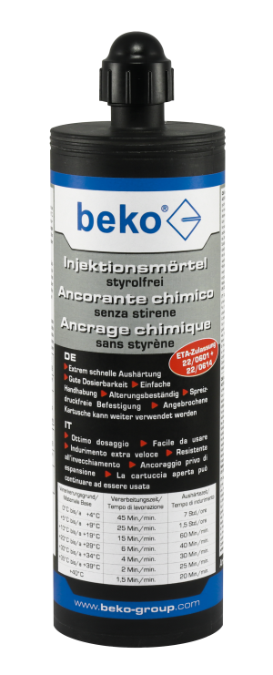 beko Injektionsmörtel 400ml incl. 1 Zwangsmischer 400 ml
