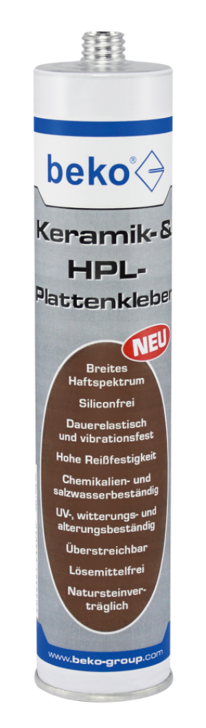 Keramik- & HPL-Plattenkleber - beko , 310ml - schwarz