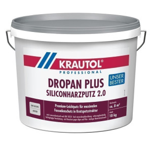 KRAUTOL DROPAN PLUS | Siliconharzputz - weiß - 18kg - 2,0mm